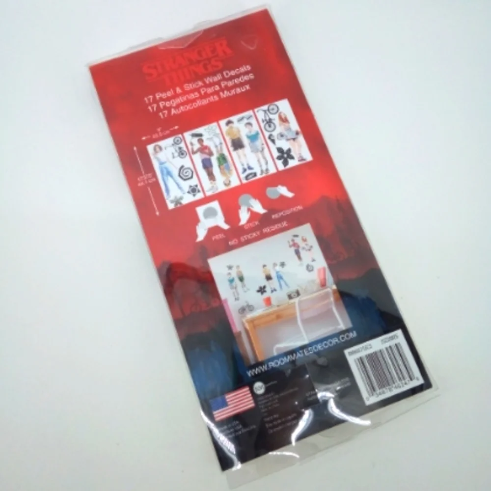 NIB Stranger Things 2019 Season 3 Wall Decals 17 Piece Set Roommates Decor Teen